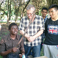 Foreign students visited horse farm