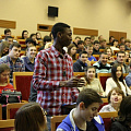 The meeting of the rector and foreign students