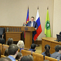 The meeting of the rector and foreign students